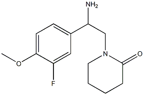 1-[2-amino-2-(3-fluoro-4-methoxyphenyl)ethyl]piperidin-2-one 구조식 이미지