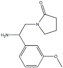 1-[2-amino-2-(3-methoxyphenyl)ethyl]pyrrolidin-2-one 구조식 이미지