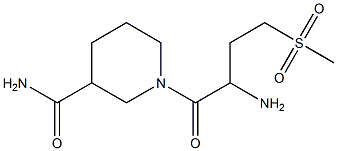 1-[2-amino-4-(methylsulfonyl)butanoyl]piperidine-3-carboxamide Structure