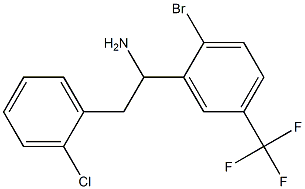 1-[2-bromo-5-(trifluoromethyl)phenyl]-2-(2-chlorophenyl)ethan-1-amine Structure