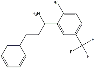 1-[2-bromo-5-(trifluoromethyl)phenyl]-3-phenylpropan-1-amine 구조식 이미지