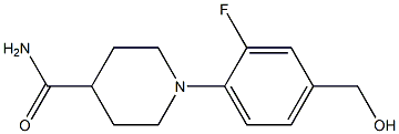 1-[2-fluoro-4-(hydroxymethyl)phenyl]piperidine-4-carboxamide 구조식 이미지