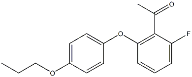 1-[2-fluoro-6-(4-propoxyphenoxy)phenyl]ethan-1-one 구조식 이미지