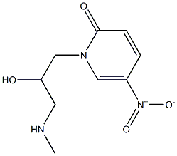 1-[2-hydroxy-3-(methylamino)propyl]-5-nitro-1,2-dihydropyridin-2-one 구조식 이미지