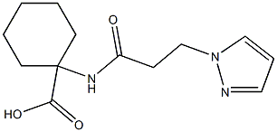 1-[3-(1H-pyrazol-1-yl)propanamido]cyclohexane-1-carboxylic acid Structure