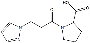 1-[3-(1H-pyrazol-1-yl)propanoyl]pyrrolidine-2-carboxylic acid 구조식 이미지