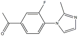 1-[3-fluoro-4-(2-methyl-1H-imidazol-1-yl)phenyl]ethan-1-one 구조식 이미지