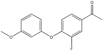 1-[3-fluoro-4-(3-methoxyphenoxy)phenyl]ethan-1-one 구조식 이미지