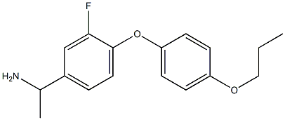 1-[3-fluoro-4-(4-propoxyphenoxy)phenyl]ethan-1-amine 구조식 이미지