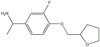 1-[3-fluoro-4-(oxolan-2-ylmethoxy)phenyl]ethan-1-amine 구조식 이미지