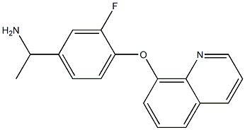 1-[3-fluoro-4-(quinolin-8-yloxy)phenyl]ethan-1-amine 구조식 이미지