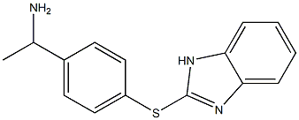 1-[4-(1H-1,3-benzodiazol-2-ylsulfanyl)phenyl]ethan-1-amine 구조식 이미지