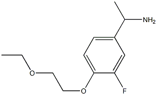 1-[4-(2-ethoxyethoxy)-3-fluorophenyl]ethan-1-amine 구조식 이미지