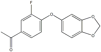 1-[4-(2H-1,3-benzodioxol-5-yloxy)-3-fluorophenyl]ethan-1-one Structure