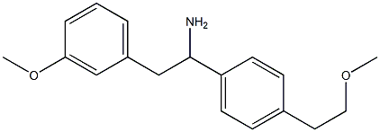 1-[4-(2-methoxyethyl)phenyl]-2-(3-methoxyphenyl)ethan-1-amine 구조식 이미지