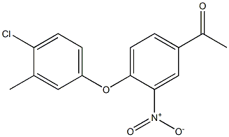 1-[4-(4-chloro-3-methylphenoxy)-3-nitrophenyl]ethan-1-one Structure