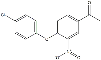 1-[4-(4-chlorophenoxy)-3-nitrophenyl]ethan-1-one 구조식 이미지