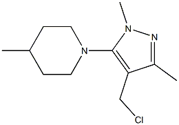 1-[4-(chloromethyl)-1,3-dimethyl-1H-pyrazol-5-yl]-4-methylpiperidine Structure