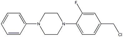 1-[4-(chloromethyl)-2-fluorophenyl]-4-phenylpiperazine Structure