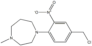 1-[4-(chloromethyl)-2-nitrophenyl]-4-methyl-1,4-diazepane 구조식 이미지