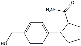 1-[4-(hydroxymethyl)phenyl]pyrrolidine-2-carboxamide Structure