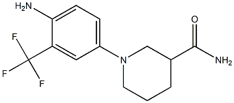 1-[4-amino-3-(trifluoromethyl)phenyl]piperidine-3-carboxamide Structure