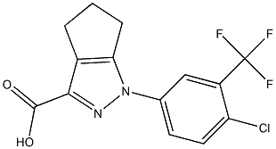 1-[4-chloro-3-(trifluoromethyl)phenyl]-1,4,5,6-tetrahydrocyclopenta[c]pyrazole-3-carboxylic acid Structure
