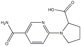 1-[5-(aminocarbonyl)pyridin-2-yl]pyrrolidine-2-carboxylic acid Structure