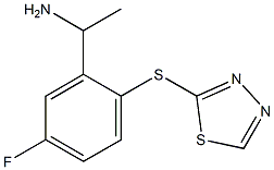 1-[5-fluoro-2-(1,3,4-thiadiazol-2-ylsulfanyl)phenyl]ethan-1-amine 구조식 이미지