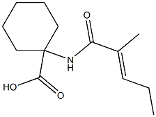 1-{[(2E)-2-methylpent-2-enoyl]amino}cyclohexanecarboxylic acid Structure