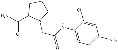 1-{[(4-amino-2-chlorophenyl)carbamoyl]methyl}pyrrolidine-2-carboxamide 구조식 이미지
