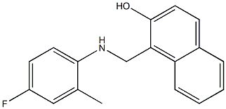 1-{[(4-fluoro-2-methylphenyl)amino]methyl}naphthalen-2-ol Structure