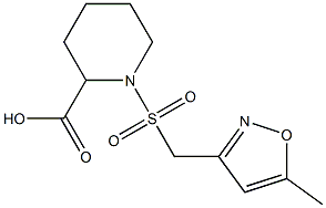 1-{[(5-methyl-1,2-oxazol-3-yl)methane]sulfonyl}piperidine-2-carboxylic acid 구조식 이미지