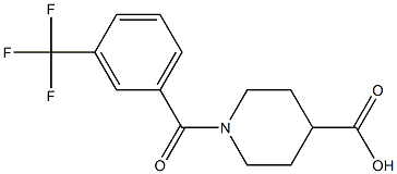 1-{[3-(trifluoromethyl)phenyl]carbonyl}piperidine-4-carboxylic acid 구조식 이미지