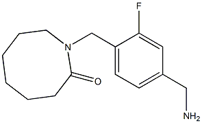 1-{[4-(aminomethyl)-2-fluorophenyl]methyl}azocan-2-one 구조식 이미지
