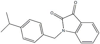 1-{[4-(propan-2-yl)phenyl]methyl}-2,3-dihydro-1H-indole-2,3-dione 구조식 이미지