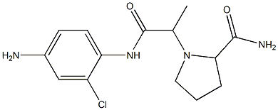 1-{1-[(4-amino-2-chlorophenyl)carbamoyl]ethyl}pyrrolidine-2-carboxamide Structure