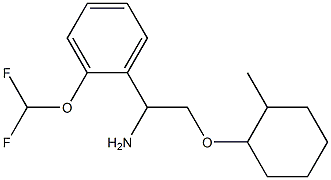 1-{1-amino-2-[(2-methylcyclohexyl)oxy]ethyl}-2-(difluoromethoxy)benzene Structure