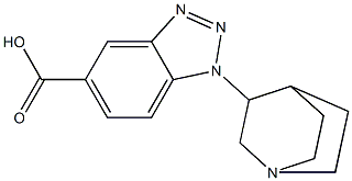 1-{1-azabicyclo[2.2.2]octan-3-yl}-1H-1,2,3-benzotriazole-5-carboxylic acid 구조식 이미지