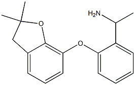 1-{2-[(2,2-dimethyl-2,3-dihydro-1-benzofuran-7-yl)oxy]phenyl}ethan-1-amine 구조식 이미지