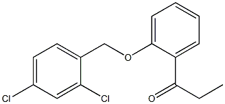 1-{2-[(2,4-dichlorophenyl)methoxy]phenyl}propan-1-one Structure