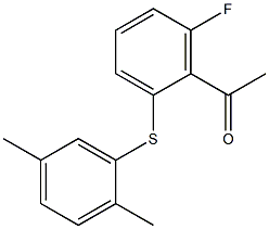 1-{2-[(2,5-dimethylphenyl)sulfanyl]-6-fluorophenyl}ethan-1-one Structure