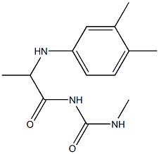 1-{2-[(3,4-dimethylphenyl)amino]propanoyl}-3-methylurea 구조식 이미지