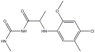 1-{2-[(4-chloro-2-methoxy-5-methylphenyl)amino]propanoyl}-3-methylurea Structure