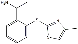 1-{2-[(4-methyl-1,3-thiazol-2-yl)sulfanyl]phenyl}ethan-1-amine 구조식 이미지