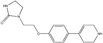1-{2-[4-(1,2,3,6-tetrahydropyridin-4-yl)phenoxy]ethyl}imidazolidin-2-one 구조식 이미지