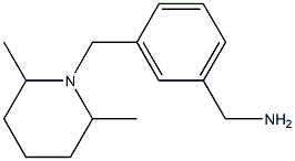 1-{3-[(2,6-dimethylpiperidin-1-yl)methyl]phenyl}methanamine 구조식 이미지