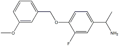 1-{3-fluoro-4-[(3-methoxyphenyl)methoxy]phenyl}ethan-1-amine Structure