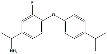 1-{3-fluoro-4-[4-(propan-2-yl)phenoxy]phenyl}ethan-1-amine 구조식 이미지