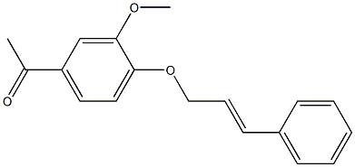 1-{3-methoxy-4-[(3-phenylprop-2-en-1-yl)oxy]phenyl}ethan-1-one 구조식 이미지